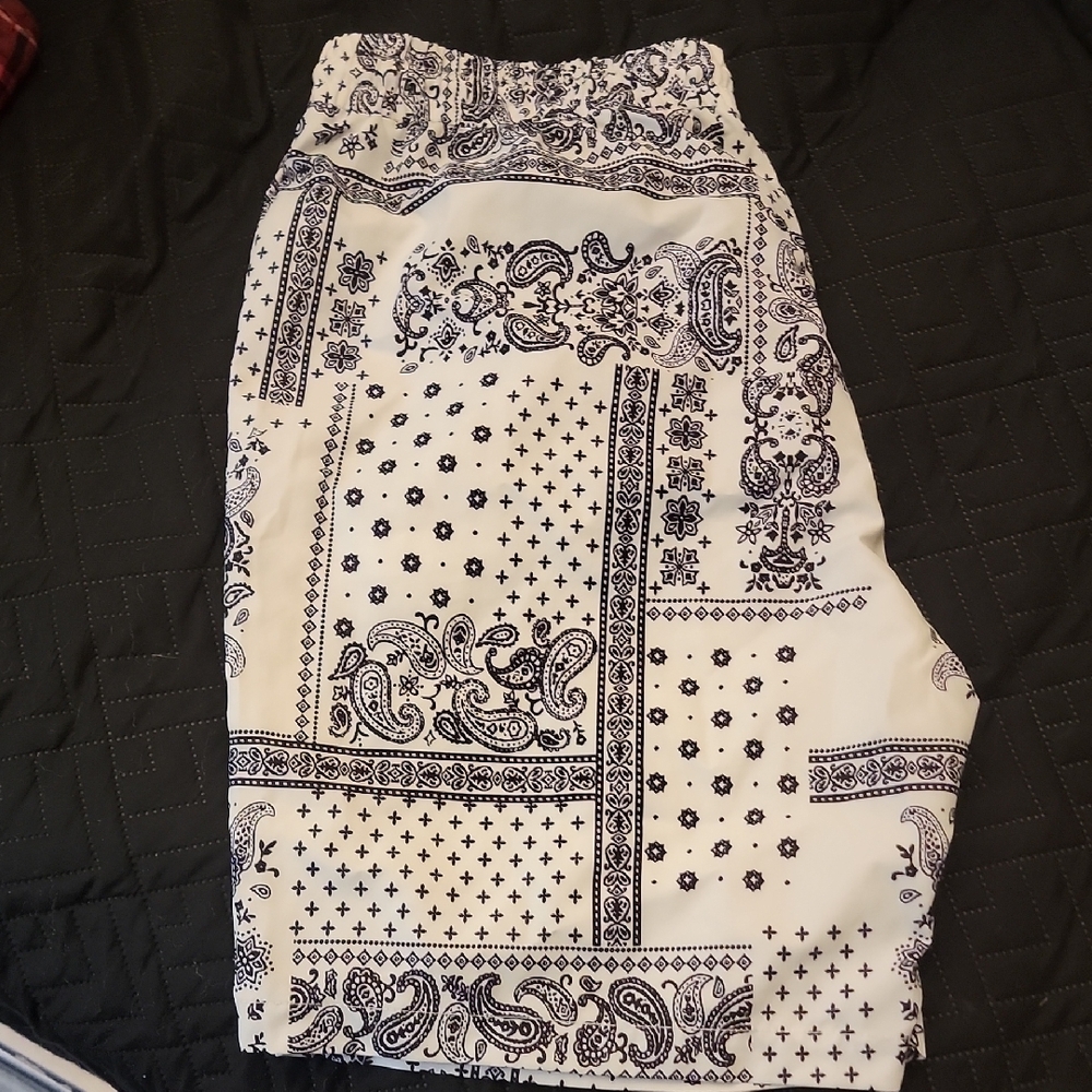 SHEIN Black and White Athletic Shorts